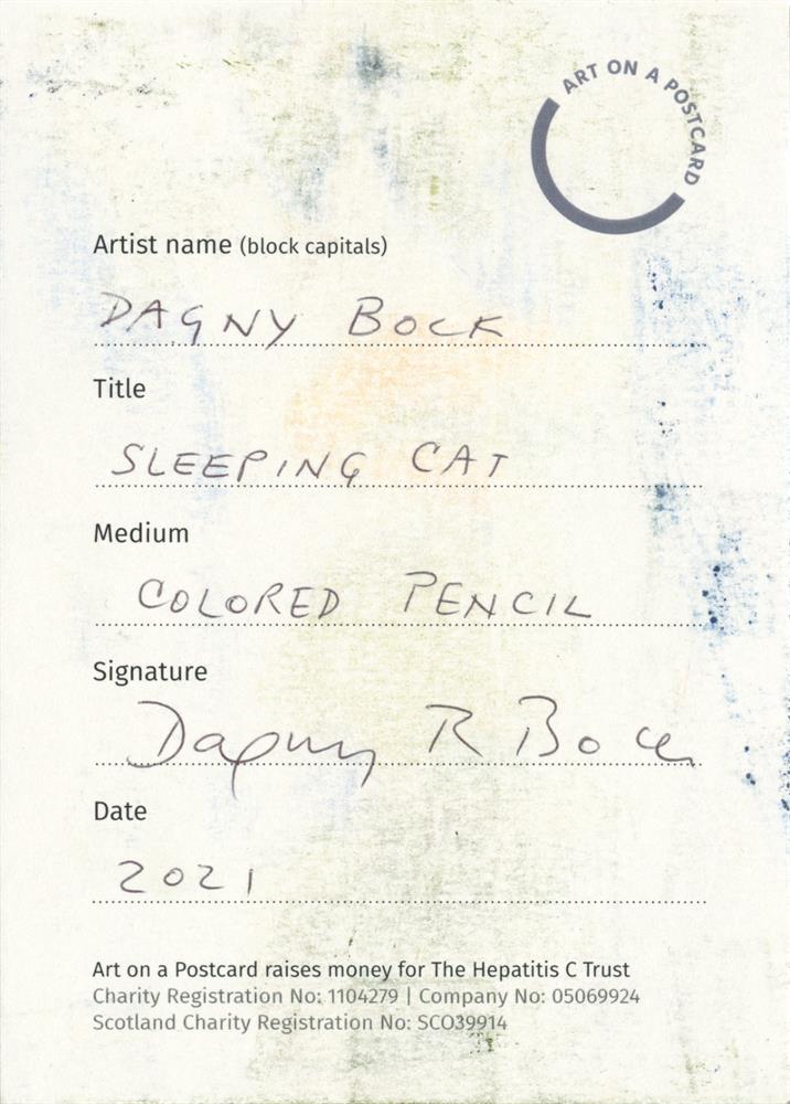 Dagny Bock, Sleeping Cat - Image 2 of 3