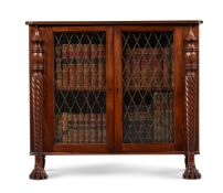 A GEORGE IV MAHOGANY BOOKCASE, PROBABLY CHANNEL ISLANDS, CIRCA 1810