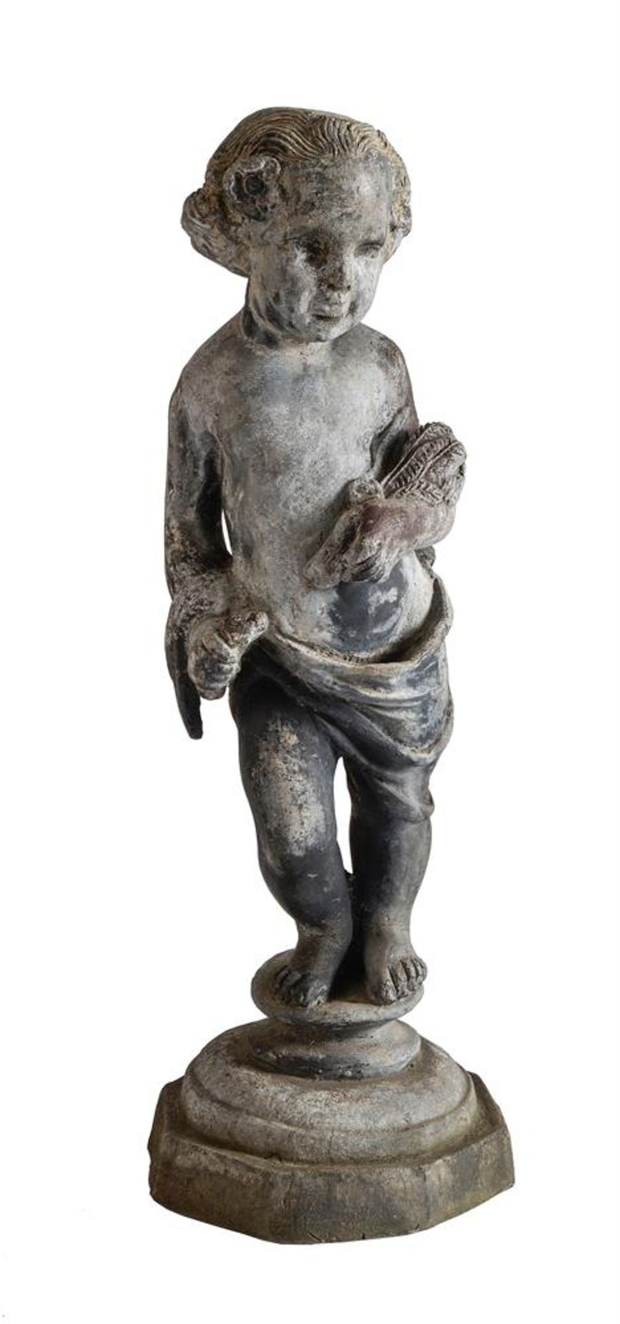 A SET OF FOUR LEAD FIGURES OF CHILDREN EMBLEMATIC OF THE SEASONS, EARLY/MID 20TH CENTURY - Bild 3 aus 4