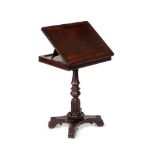 A REGENCY MAHOGANY LIBRARY READING TABLE, ATTRIBUTED TO GILLOWS, CIRCA 1815