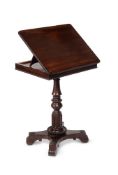 A REGENCY MAHOGANY LIBRARY READING TABLE, ATTRIBUTED TO GILLOWS, CIRCA 1815