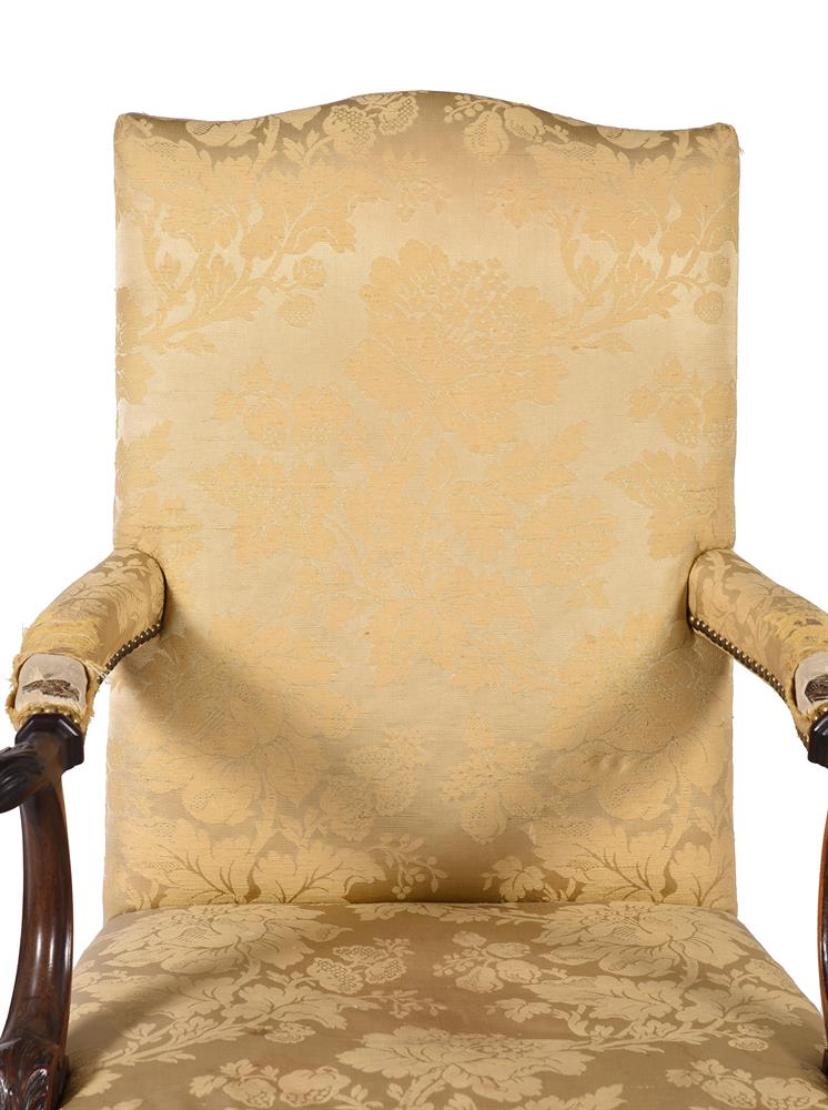 A GEORGE II CARVED WALNUT OPEN ARMCHAIR, CIRCA 1740 - Image 6 of 6