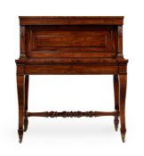 Y A GEORGE IV MAHOGANY DESK OR WRITING TABLE, IN THE MANNER OF GILLOWS, CIRCA 1825