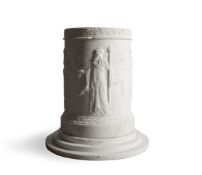 A REGENCY CARRARA MARBLE PEDESTAL PLINTH, ATTRIBUTED TO THE CANOVA WORKSHOP FOR THOMAS HOPE