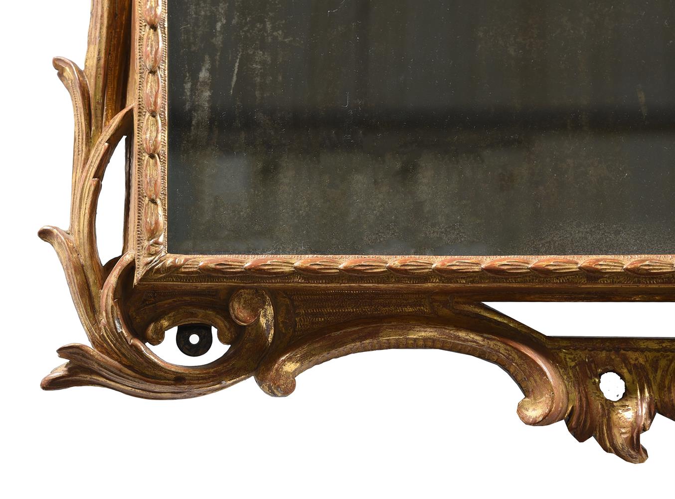 A GEORGE II CARVED GILTWOOD MIRROR, MID 18TH CENTURY - Image 4 of 5