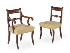 A SET OF EIGHT REGENCY MAHOGANY DINING CHAIRS, CIRCA 1815