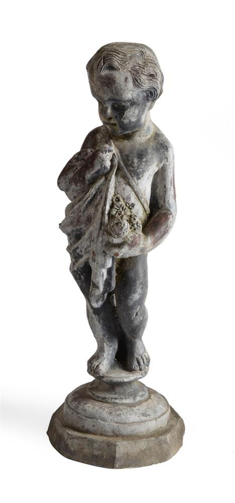 A SET OF FOUR LEAD FIGURES OF CHILDREN EMBLEMATIC OF THE SEASONS, EARLY/MID 20TH CENTURY - Bild 2 aus 4