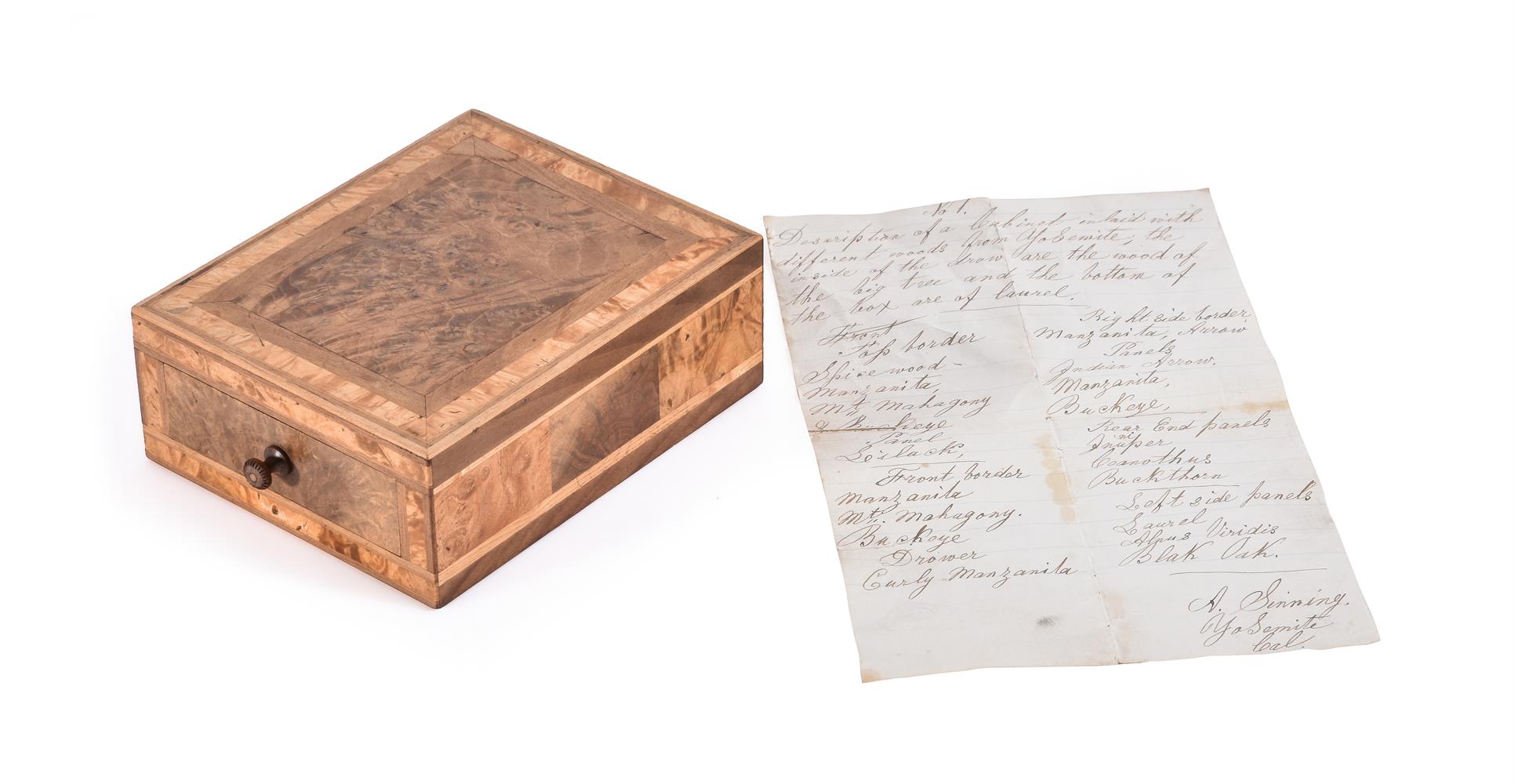 A RARE AMERICAN SPECIMEN WOOD BOX BY ADOLPH SINNING, MID 19TH CENTURY - Image 2 of 6