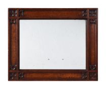 A VICTORIAN OAK WALL MIRROR, IN GOTHIC REVIVAL STYLE, SECOND HALF 19TH CENTURY