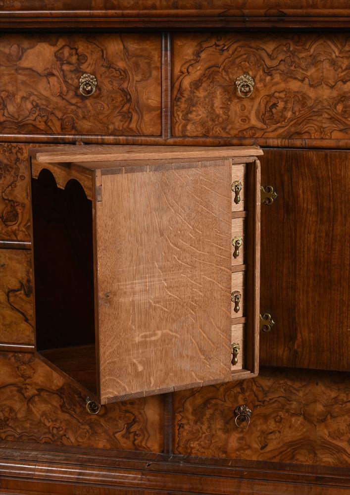 A WILLIAM & MARY BURR WALNUT CABINET ON STAND, THE CABINET CIRCA 1690 - Image 6 of 8