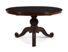 Y A VICTORIAN ROSEWOOD CENTRE TABLE, MID 19TH CENTURY