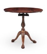 Y A CHINESE EXPORT PADOUK BIRDCAGE TRIPOD TABLE, MID 18TH CENTURY74cm high