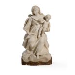 A FRENCH MARBLE GROUP OF THE MADONNA AND CHILD, LATE 17TH OR EARLY 18TH CENTURY