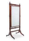 A REGENCY MAHOGANY CHEVAL MIRROR, ATTRIBUTED TO GILLOWS, CIRCA 1815