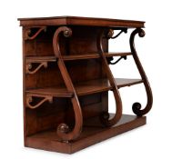 A REGENCY MAHOGANY AND BRASS MOUNTED OPEN BOOKCASE OR ETAGERE, CIRCA 1820