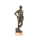 R. LION SAUVAGE (FRENCH 19TH/20TH CENTURY), A BRONZE FIGURE OF APOLLO, EARLY 20TH CENTURY