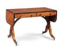 Y A GEORGE III SATINWOOD SOFA TABLE, ATTRIBUTED TO GILLOWS, CIRCA 1790