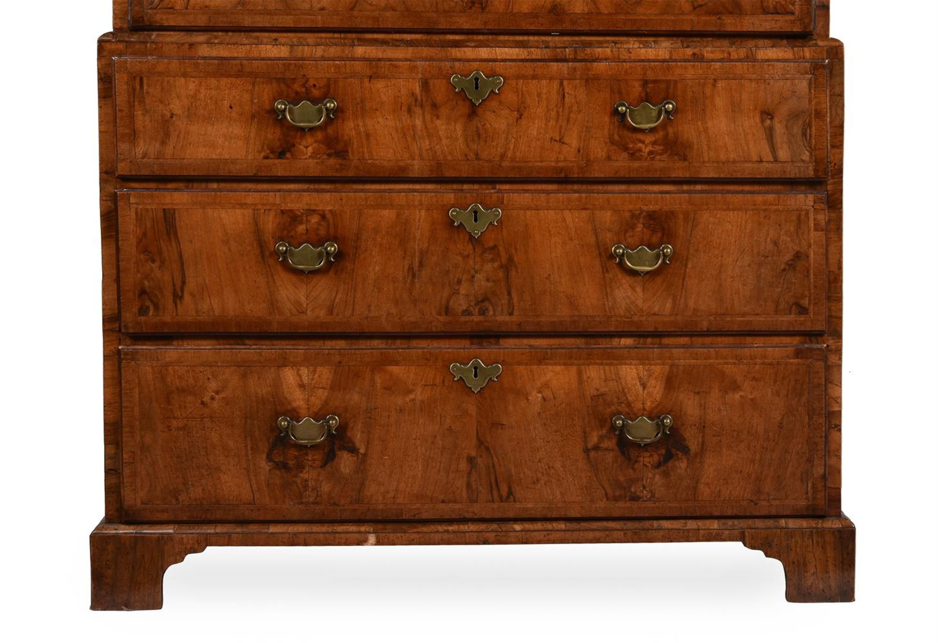 A GEORGE II WALNUT CHEST ON CHEST, CIRCA 1735 - Image 4 of 4