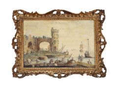 A RARE FLORENTINE SCAGLIOLA PANEL BY LAMBERTO CRISTIANO GORI SIGNED AND DATED EITHER 1752 OR 1782