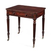 A REGENCY MAHOGANY CHAMBER WRITING TABLE, ATTRIBUTED TO GILLOWS, CIRCA 1815