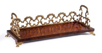 Y A GEORGE IV ROSEWOOD AND GILT METAL BOOK CARRIER, CIRCA 1830