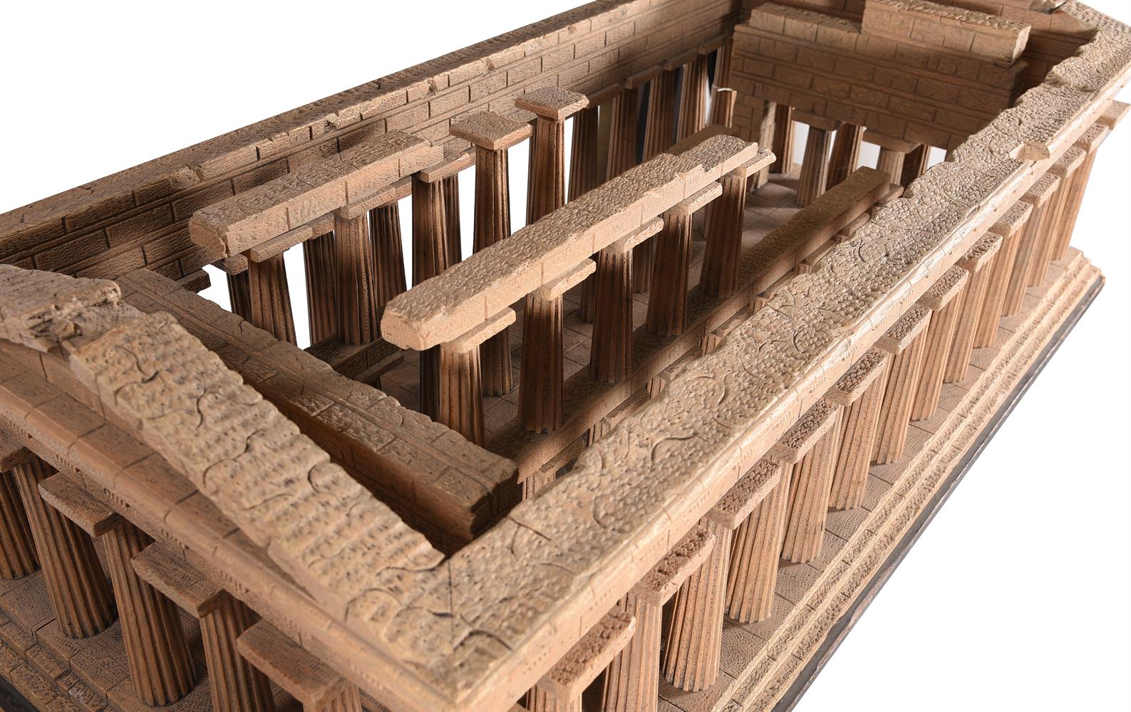 A CARVED 'GRAND TOUR' WOOD MODEL OF THE TEMPLE OF HERA AT PAESTUM, AFTER DOMENICO PADIGLIONE - Image 3 of 5