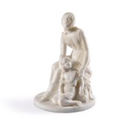 JOSEPH GOTT (LEEDS 1786-1860 ROME), A CARVED MARBLE FIGURE OF 'HAGAR AND ISHMAEL'