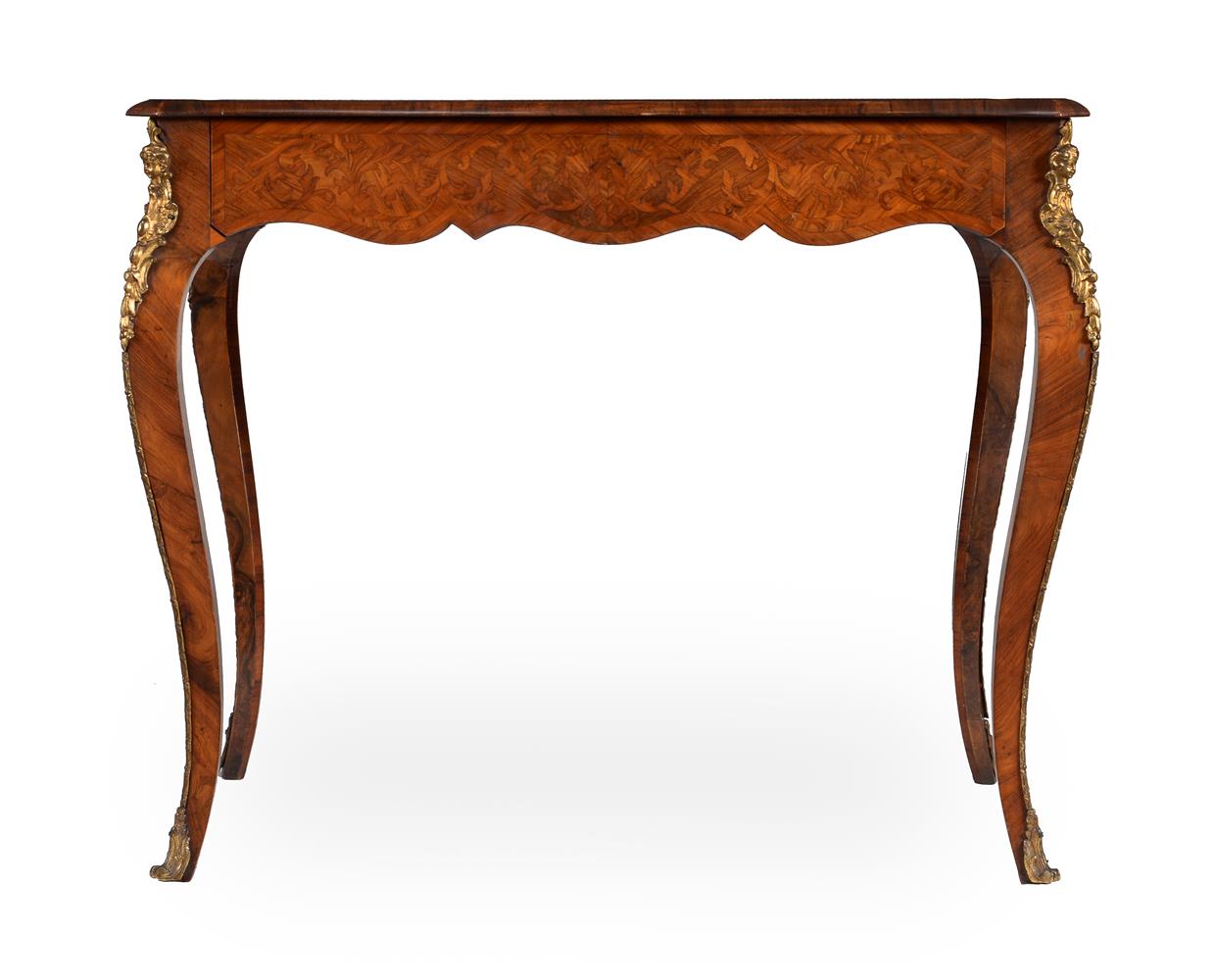 A VICTORIAN WALNUT AND MARQUETRY BUREAU PLAT, SECOND HALF 19TH CENTURY - Image 3 of 4