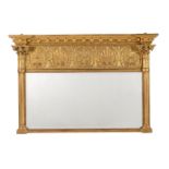 A GILTWOOD AND GESSO WALL MIRROR, IN NEOCLASSICAL STYLE, 19TH CENTURY