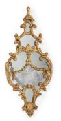 A GEORGE III GILTWOOD WALL MIRROR OR PIER GLASSIN THE MANNER OF WILLIAM & JOHN LINNELL