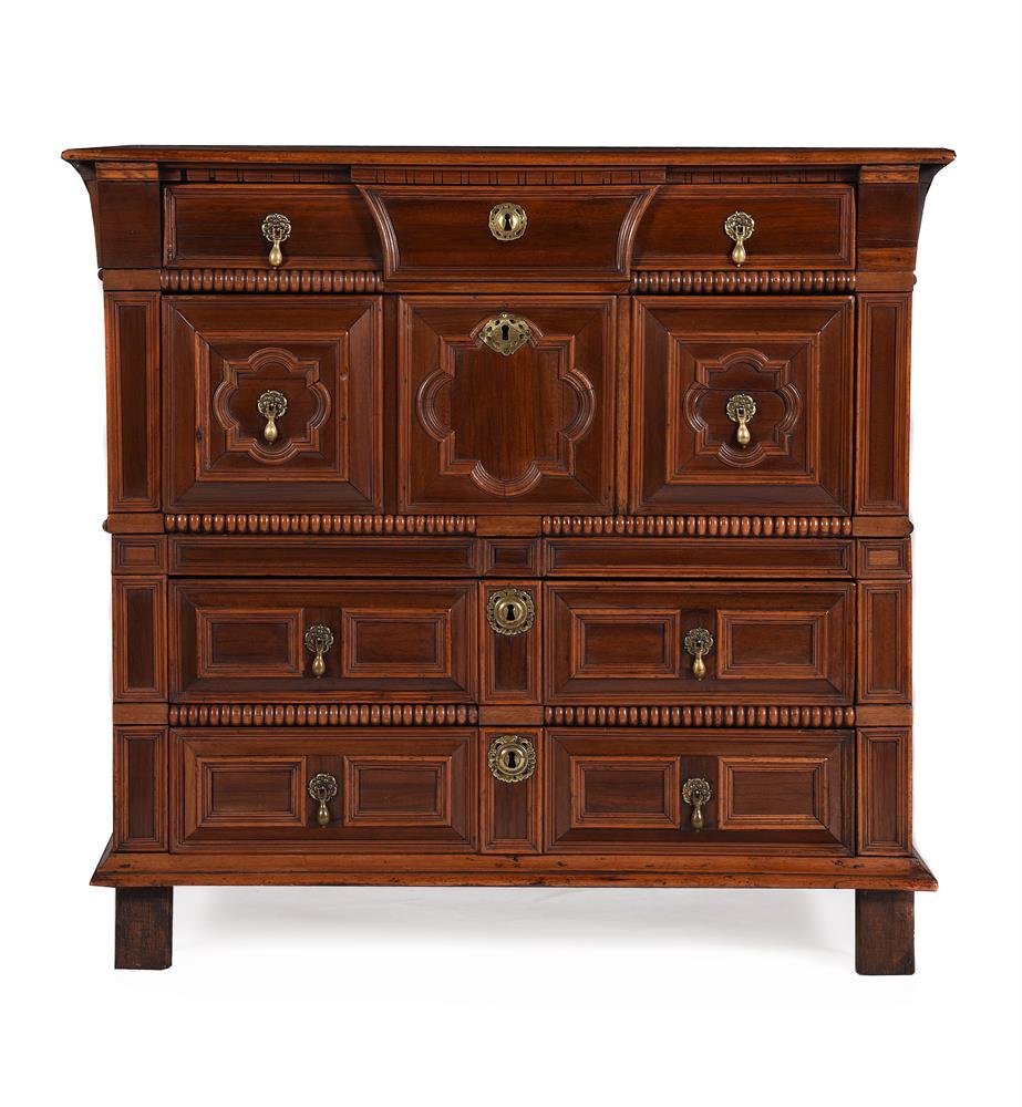 A CHARLES II OAK, CEDAR AND SNAKEWOOD CHEST OF DRAWERS, CIRCA 1660