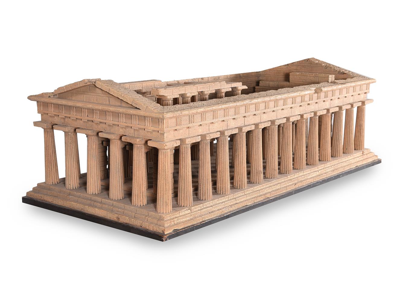 A CARVED 'GRAND TOUR' WOOD MODEL OF THE TEMPLE OF HERA AT PAESTUM, AFTER DOMENICO PADIGLIONE - Image 2 of 5