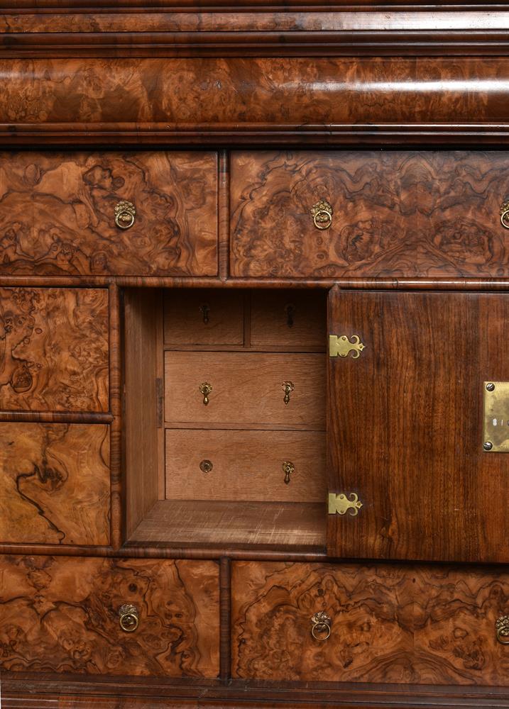 A WILLIAM & MARY BURR WALNUT CABINET ON STAND, THE CABINET CIRCA 1690 - Image 5 of 8