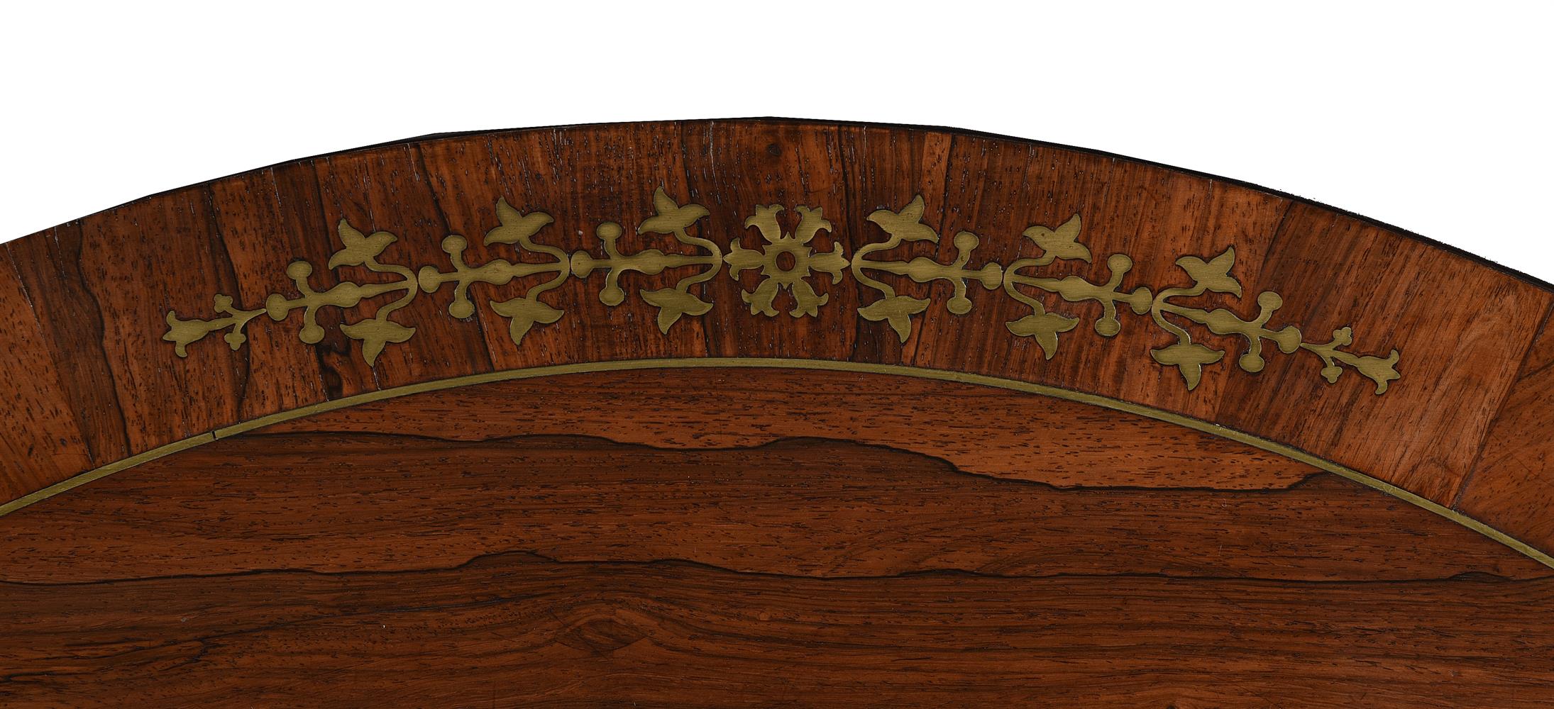 Y A REGENCY ROSEWOOD, SIMULATED ROSEWOOD AND BRASS MARQUETRY CENTRE TABLE, CIRCA 1815 - Image 2 of 5