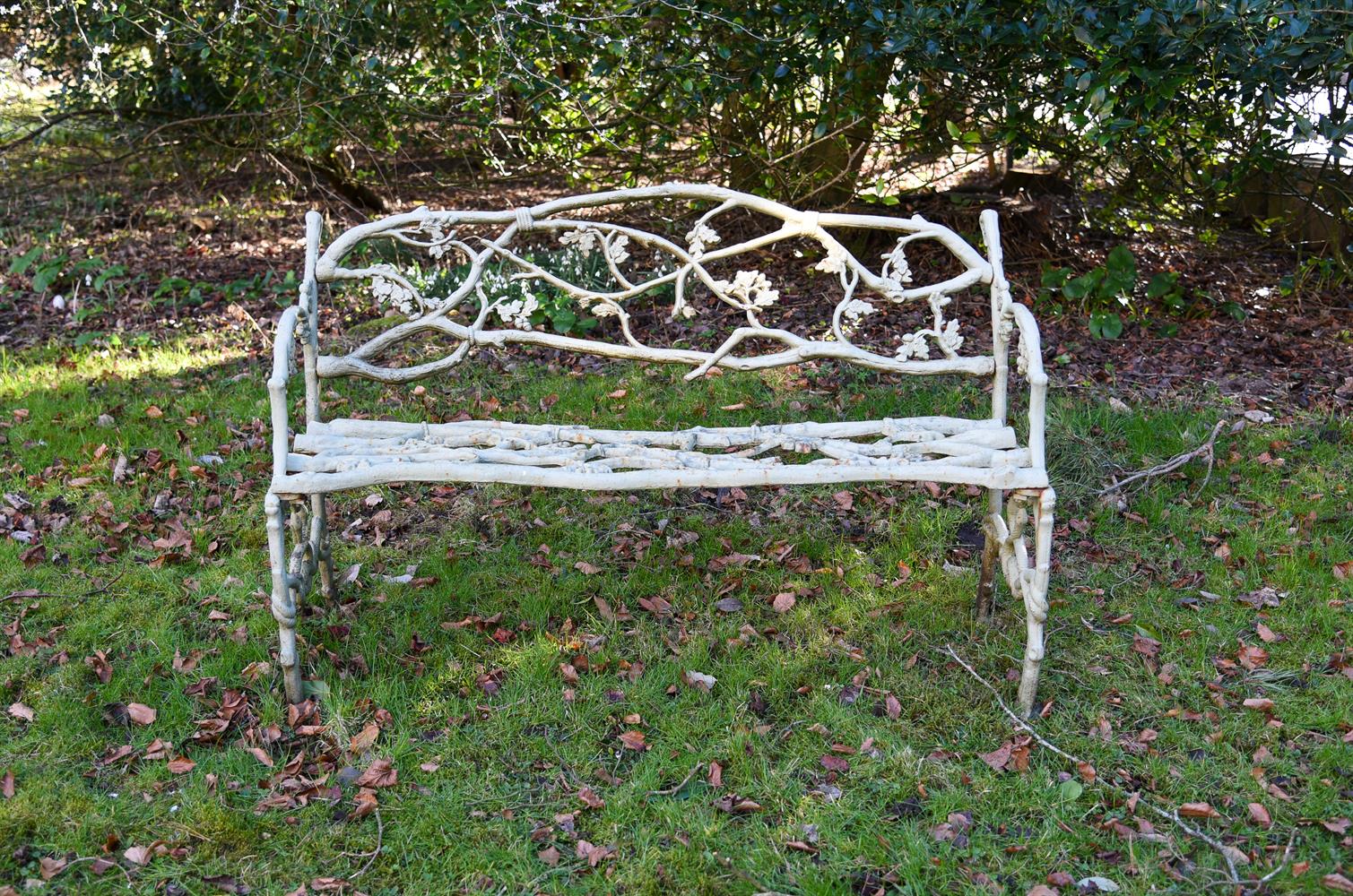 A VICTORIAN PAINTED CAST IRON GARDEN SEAT, JOHN PINCH, DUDLEY CIRCA 1865 - Image 2 of 2