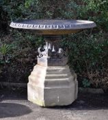 A COALBROOKDALE CAST IRON AND STONE FOUNTAIN, LATE 19TH CENTURY