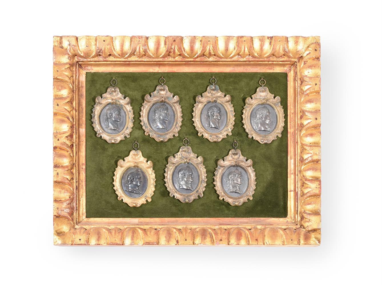 A SET OF SEVEN 'GRAND TOUR' PORTRAITS OF ROMAN EMPERORS, ITALIAN, LATE 18TH/EARLY 19TH CENTURY