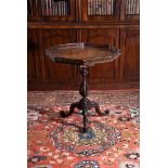 A CARVED MAHOGANY OCTAGONAL TRIPOD TABLE, CIRCA 1760 AND LATER