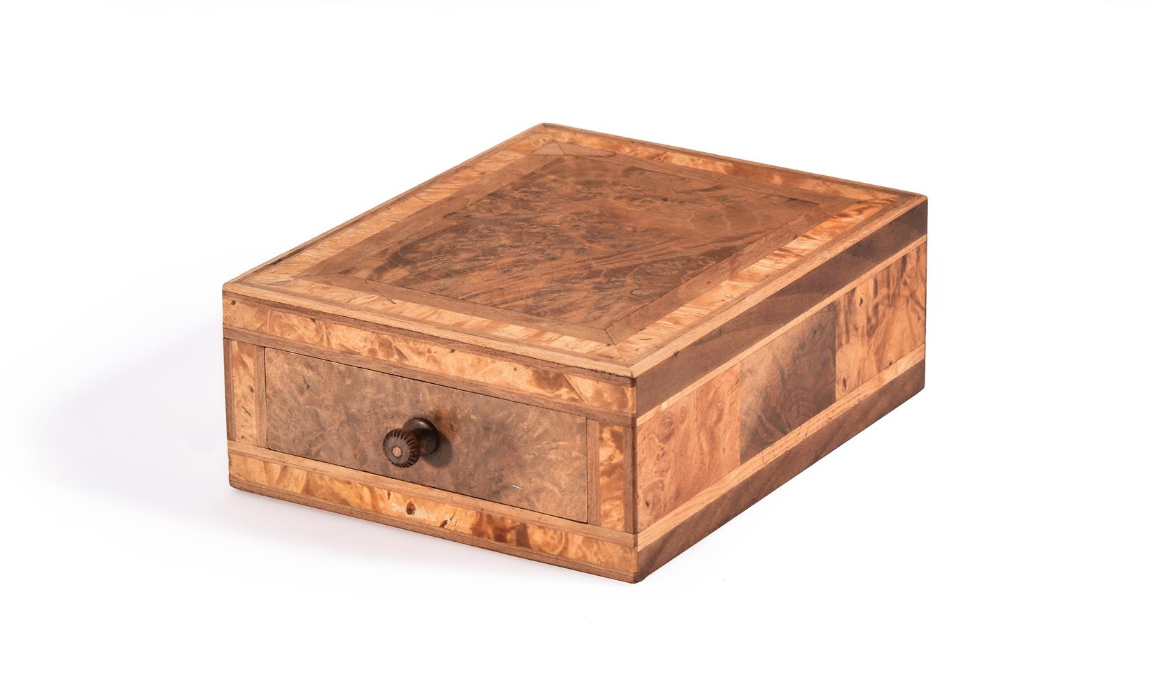 A RARE AMERICAN SPECIMEN WOOD BOX BY ADOLPH SINNING, MID 19TH CENTURY