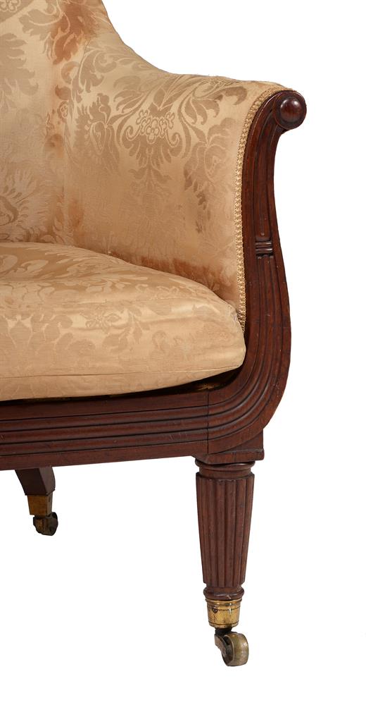 A REGENCY MAHOGANY AND UPHOLSTERED ARMCHAIR, IN THE MANNER OF GILLOWS, CIRCA 1820 - Image 3 of 3