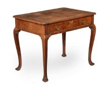 A GEORGE I WALNUT AND FEATHERBANDED SIDE TABLE, CIRCA 1720