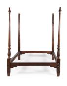 A MAHOGANY FOUR POST BED, CIRCA 1790 AND LATER