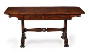 Y A GEORGE IV ROSEWOOD SOFA TABLE, ATTRIBUTED TO GILLOWS, CIRCA 1825