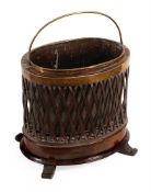 A GEORGE III MAHOGANY OYSTER BUCKET, LATE 18TH/EARLY 19TH CENTURY