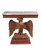 A CARVED PINE EAGLE CONSOLE TABLE, 18TH CENTURY