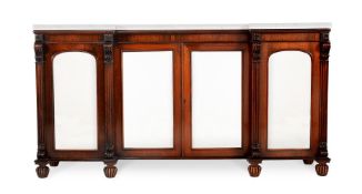 Y A GEORGE IV ROSEWOOD SIDE CABINET, ATTRIBUTED TO GILLOWS