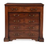 A GEORGE II MAHOGANY WRITING OR ARTIST'S CHEST, IN THE MANNER OF THOMAS CHIPPENDALE, CIRCA 1760