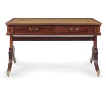 A GEORGE III MAHOGANY LIBRARY TABLE, ATTRIBUTED TO GILLOWS, CIRCA 1810