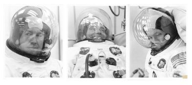 Views of the crew and mission control on the day of the launch (5 views), Apollo 13 11-17 Apr 1970