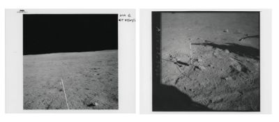 Diptych: lunar terrain at Station G, EVA 2, Apollo 14, 31 Jan-9 Feb 1971